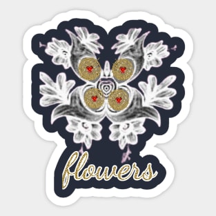 flowers art. Sticker